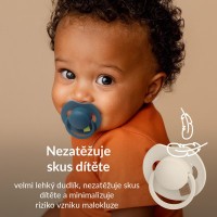 LOVI Dudlík svítící silikonový dynamický PRIME 2ks Ivory/Blush