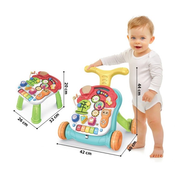 PETITE&MARS Chodítko a Stolek hrací 2v1 Activity