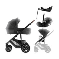 BRITAX Set kočárek Smile 5Z + hluboká korba + autosedačka Baby-Safe PRO + Vario Base 5Z Style