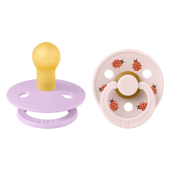 BIBS STUDIO Colour Ladybug dudlíky z přírodního kaučuku 2ks – velikost 1