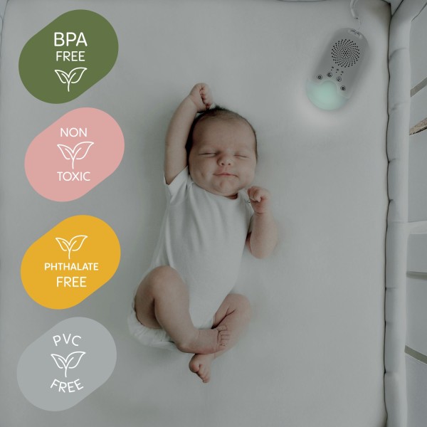ZOPA Přenosný usínací modul s LED světlem, bílým šumem a zvuky