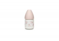 SUAVINEX Láhev SKLO 120 ml S HYGGE - RŮŽOVÁ