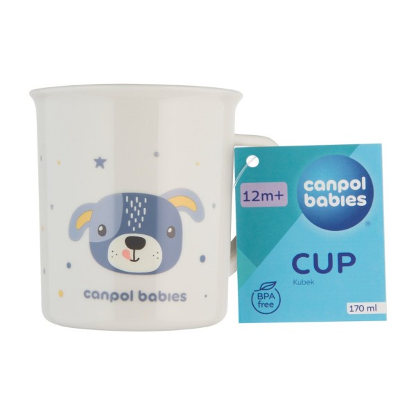 CANPOL BABIES Plastový hrneček CUTE ANIMALS 170 ml