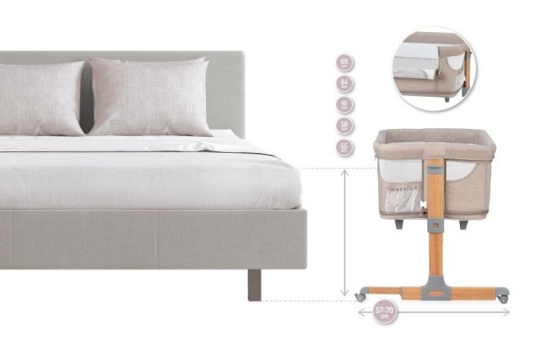 MOMI Přístavná postýlka Smart Bed 4v1