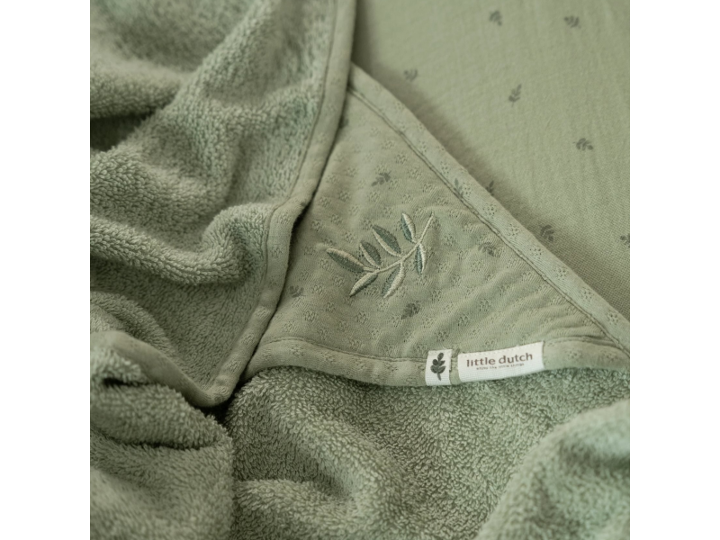 LITTLE DUTCH Osuška s kapucí 100x100 cm Pure