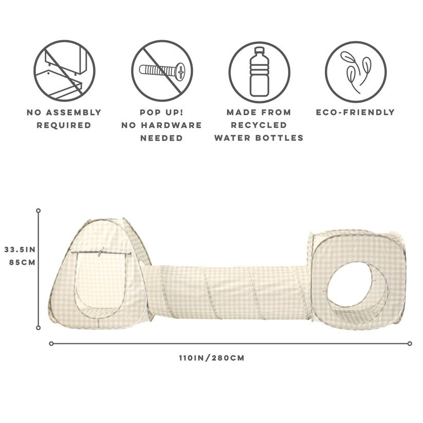 3 SPROUTS Dětský Stan a tunel 3v1