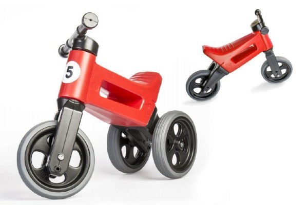 Odrážedlo FUNNY WHEELS Rider Sport modré 2v1, výška sedla 28/30cm nosnost 25kg 18m+ v sáčku