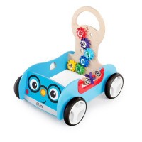 BABY EINSTEIN Hračka dřevěná aktivní vlečka Discovery Buggy HAPE 12m+