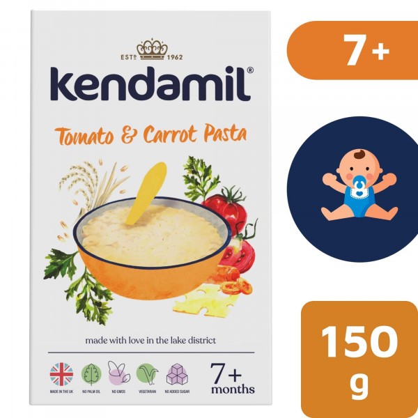 Kendamil kaše s rajčátky, mrkví a těstovinami (150 g)