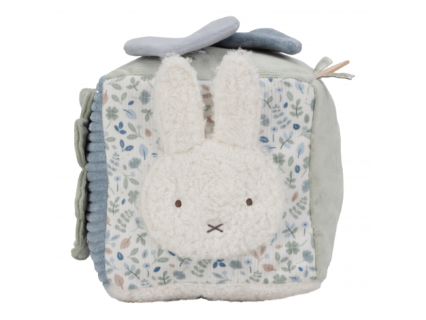 LITTLE DUTCH Kostka textilní s aktivitami králíček Miffy