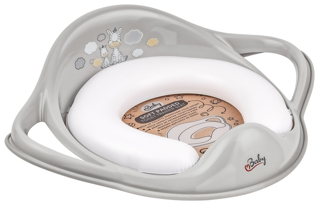 MALTEX Redukce na wc měkká - Zebra šedá