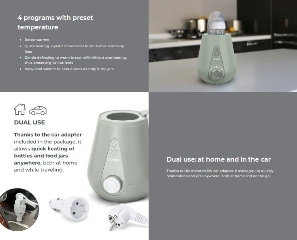 NUVITA Ohřívač láhve home & car