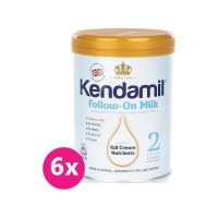 6x Kendamil pokračovací mléko 2 DHA+ (900g)