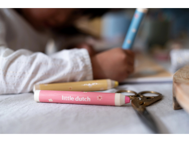 LITTLE DUTCH Omalovánky s pastelkami Zahrada Rosa