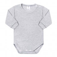 Kojenecké body s dlouhým rukávem New Baby šedé Kojenecké body s dlouhým rukávem New Baby šedé