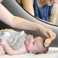 BO JUNGLE Sada dřevěných kartáčků Baby Care 3ks