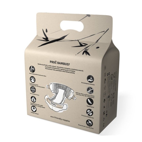 MonPeri Jednorázové dětské EKO pleny Bamboo L 8-13 kg