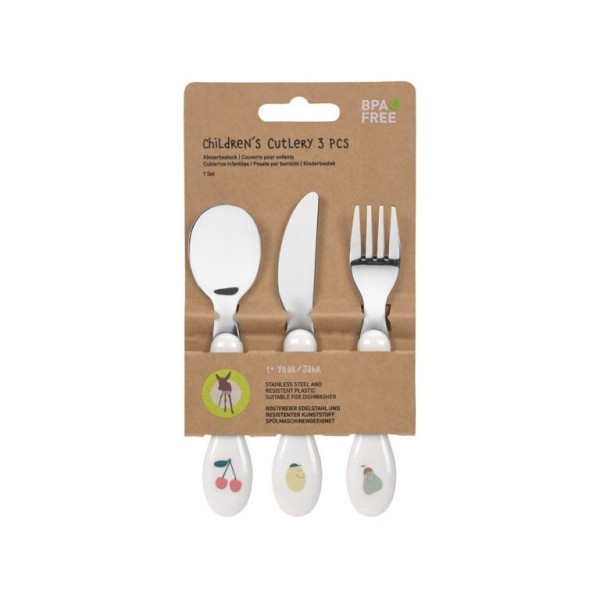 LÄSSIG Cutlery 3pcs Garden Happy Fruits