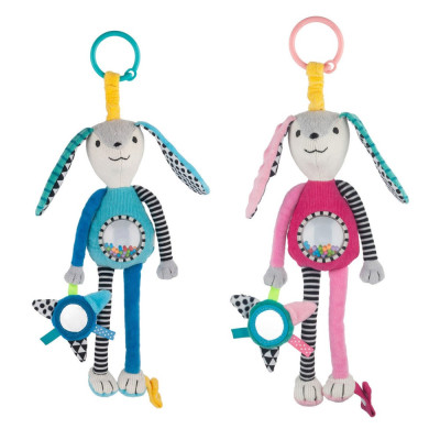 Plyšová hračka s úchytem na dudlík Zajíček