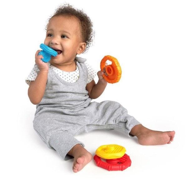 BABY EINSTEIN Kousátko stohovací 2v1 Stack&Teethe™ 0m+