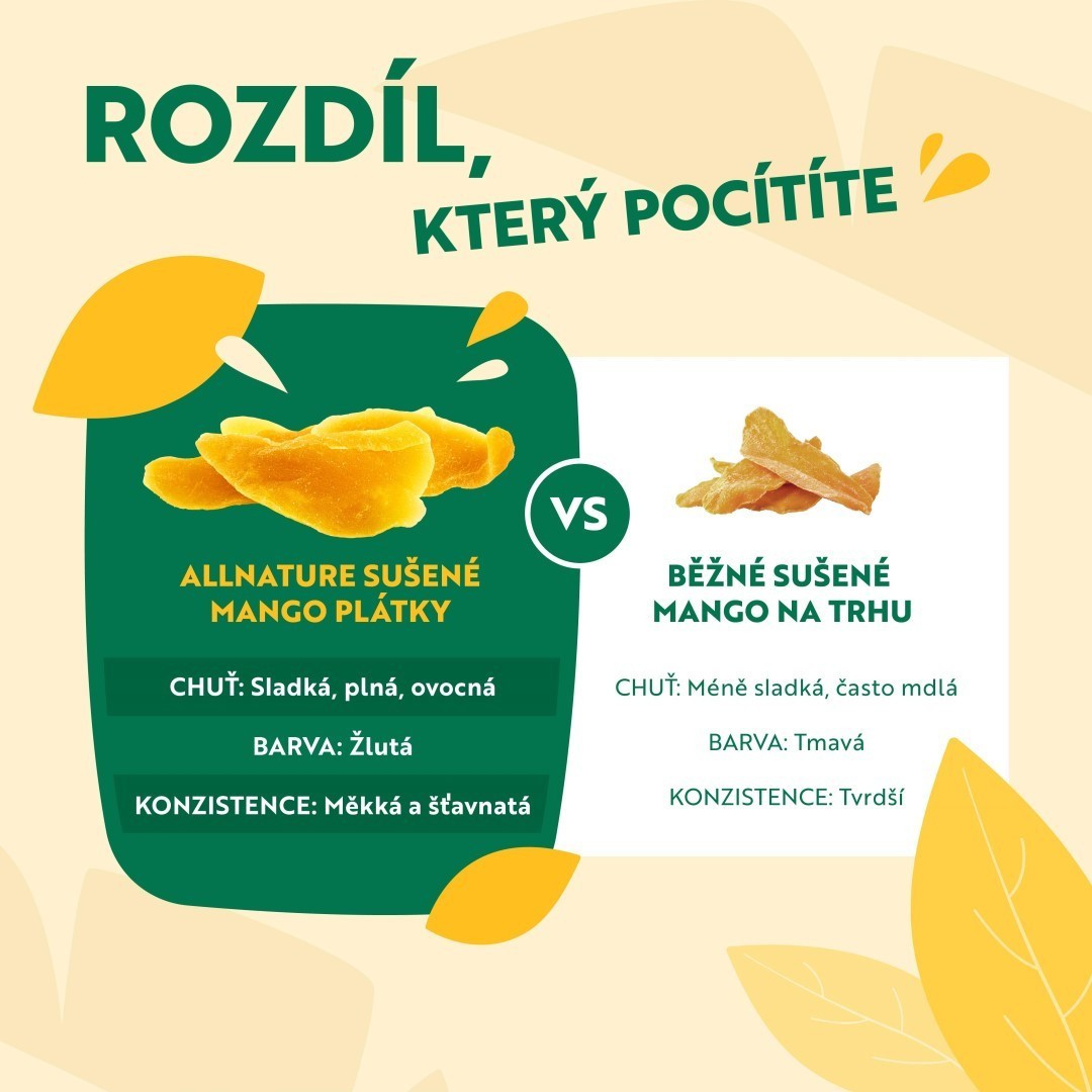 ALLNATURE sušené Mango plátky