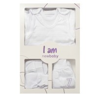NEW BABY 7-dílná kojenecká soupravička do porodnice I AM