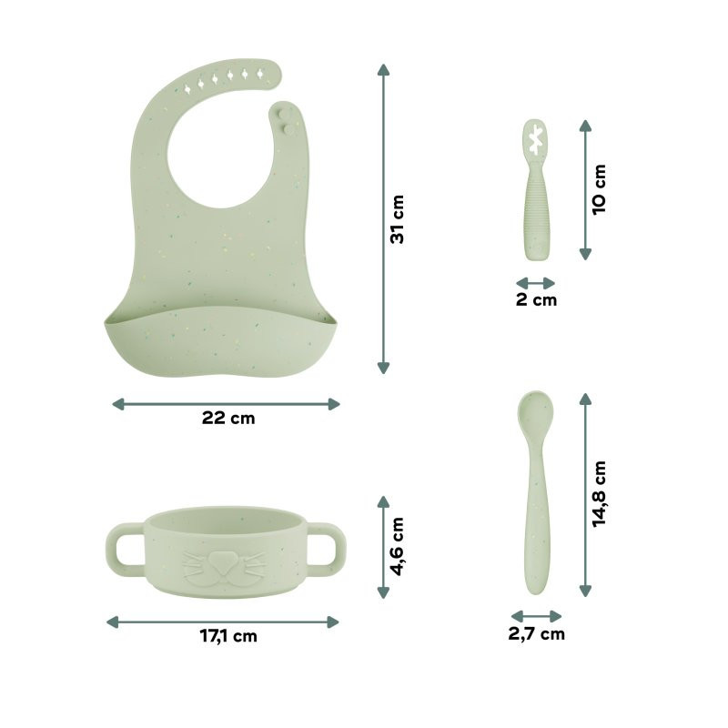 BABYMOOV Silikonová jídelní sada Baby First MEAL SET Mini