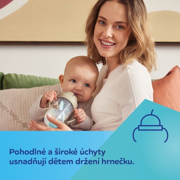 CANPOL BABIES Nevylévací hrneček se slámkou a závažím EXOTIC ANIMALS 270ml
