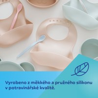 CANPOL BABIES Silikonový bryndák s kapsou