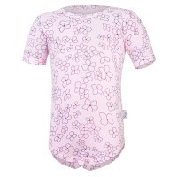 LITTLE ANGEL Body tenké tričko TISK KR Outlast® - růžová baby kytičky