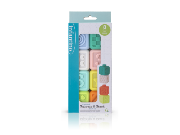 INFANTINO Kostky Squeeze & Stack 8 ks