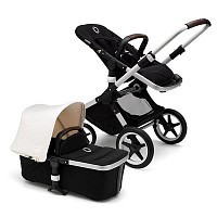 Bugaboo Fox kompletní kočárek Alu/Black-Fresh White