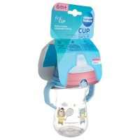 CANPOL BABIES Hrneček se silikonovým pítkem FirstCup BONJOUR PARIS 250ml