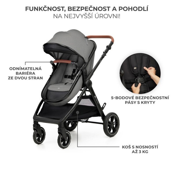 KINDERKRAFT Kočárek kombinovaný 3v1 Esme
