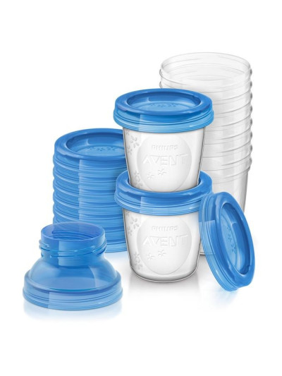 VIA Zásobníky na mateřské mléko 10 ks SCF612/10