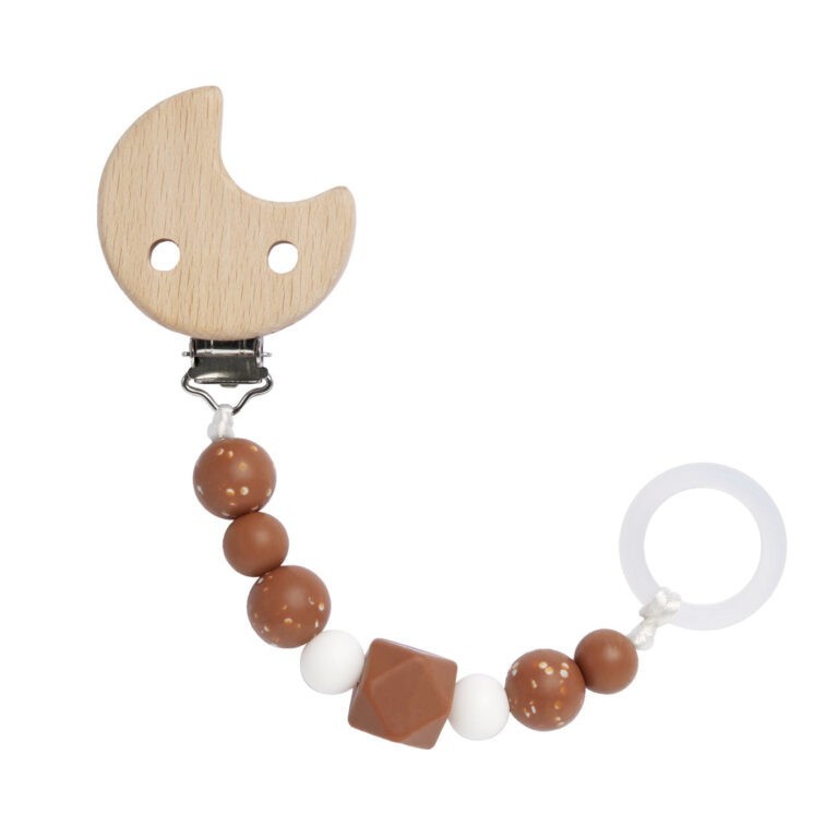 Lässig Řetízek na dudlík Soother Holder Wood/Silicone Little Universe