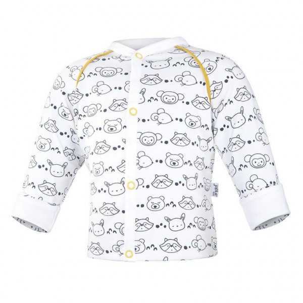 Little Angel Kabátek podšitý Outlast® - bílá-zvířátka/bílá Velikost: 50-56