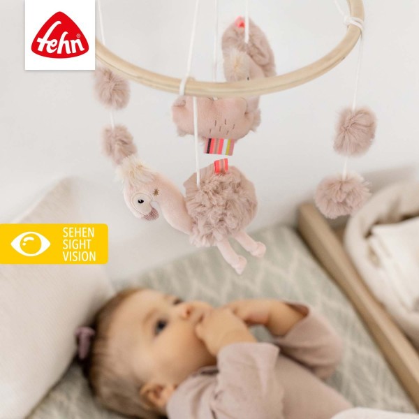 BABY FEHN Dřevěný kolotoč plameňák