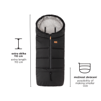 PETITE&MARS Set zimní fusak Jibot 3v1 + rukavice na kočárek Jasie