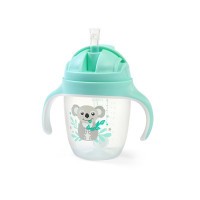 BABYONO Hrnek učicí s brčkem 6m+