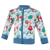 LITTLE ANGEL Mikina hřejivá rozepínací - muchomůrky