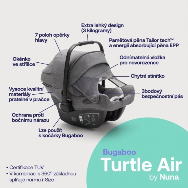 BUGABOO Turtle air by Nuna Autosedačka 40-83cm
