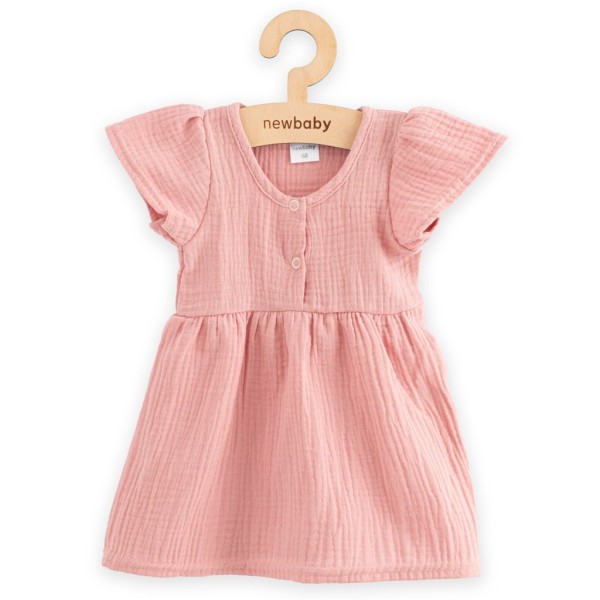 NEW BABY Kojenecké mušelínové šaty