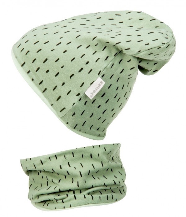 Emitex Bavlněná čepice s nákrčníkem olivová dvouvrstvá - S