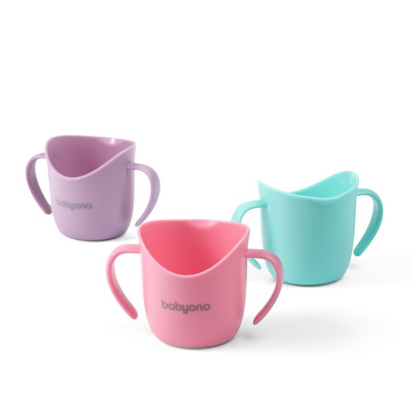BABYONO Hrnek ergonomický s oušky 120 ml 6m+