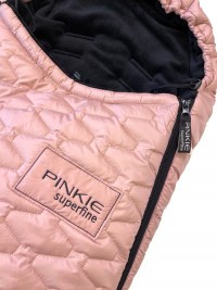 PINKIE Péřový zimní fusak Superfine Light Pink 0-12měs