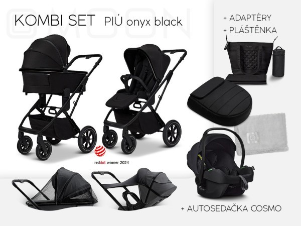MOON PIÚ Kombi set Kombinovaný kočárek