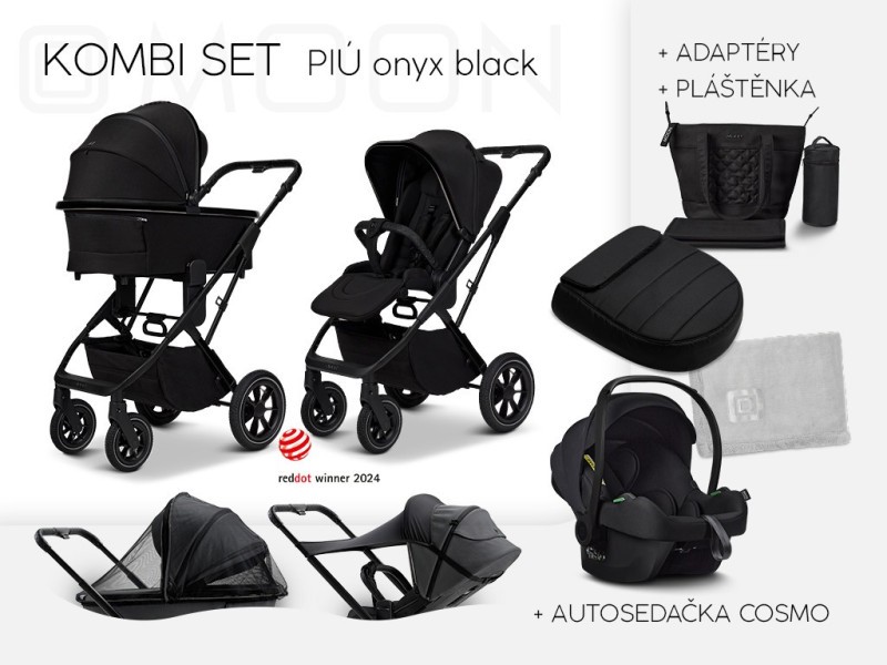 MOON PIÚ Kombi set Kombinovaný kočárek