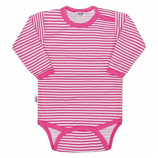 Kojenecké body New Baby Classic II s růžovými pruhy