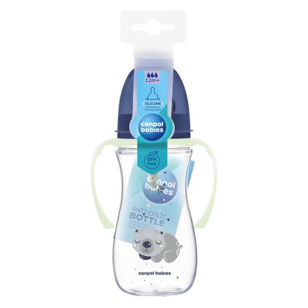 Canpol babies Antikoliková lahev EasyStart se svítícími úchyty SLEEPY KOALA
